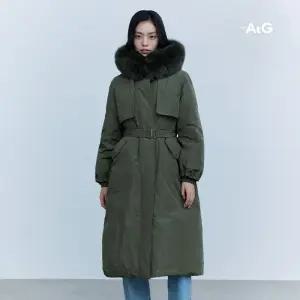 더엣지 24FW 폭스퍼 야상 롱 구스다운 코트 453762