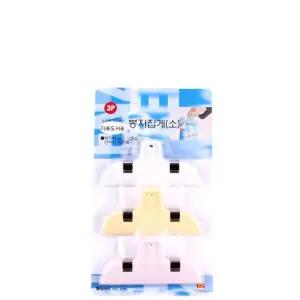 주방 남은과자 음식 시리얼 밀봉용 봉지집게 3P 세트