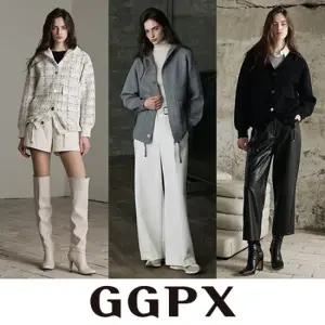 GGPX 25FW 자카드 니트 하프코트 GX253F0104SW