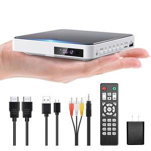 TV용 아라푸나 DVD 플레이어, 리모컨 및 RCA 코드가 포함된 미니 플레이어 HDMI, USB/TF 카드와 호환되는 1080P HD 지역 가정용 소형 CD/DVD PAL/NTSC