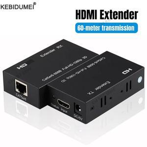 60M HDMI 익스텐더 1080P to RJ45 호환 네트워크 by CAT5e CAT6 LAN PS4 TV 박스 PC 노트북