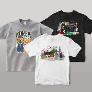 한국 기념 티셔츠 Ver. 4 코리아 시리즈 3종 - 그레이