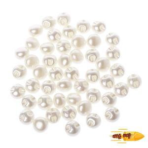 바느질 진주 단추 50pcs 라운드 10mm 11mm 의류 액세서리 용품 웨딩 드레스 의상 보석 선물 공급