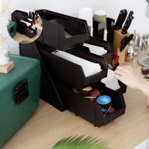 무인카페 오피스 매장 냅킨 빨대 cafe 3단 디스펜서