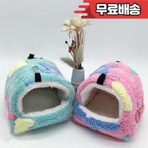 햄스터 용 따뜻한 애완 동물 집 케이지    다람쥐 기니 돼지 설치류 고슴도치 침대