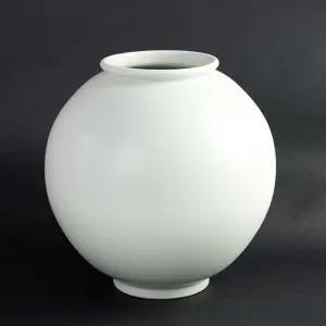 백자 청 달항아리 무광 30cm 소품 장식 오브제 화병