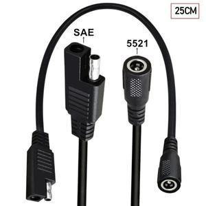 SAE to DC 5.5x2.1 전원 코드 자동차 태양 전지판 및 바이크 오토바이 5521 케이블 전력선