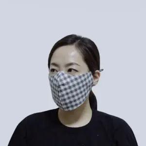 체크 면 마스크