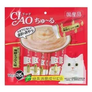 이나바 챠오 츄루 참치-해산물믹스 4팩 80p (WFK3DKY)