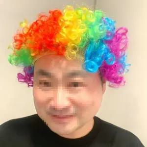 무지개가발 이벤트 파마 가발 (WFK1CL6)