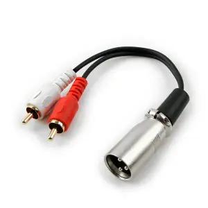 Coms 캐논 RCA 2선 Y형 케이블 3P Mic XLR 15cm NI231