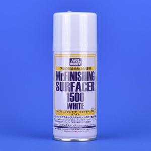 Mr 피니싱서페이서 1500 화이트 B529 프라모델 건담 피규어 색칠 모형 소품