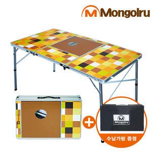 [몽골루] 3폴딩 BBQ테이블/캠핑테이블/바베큐/화로대/야외용