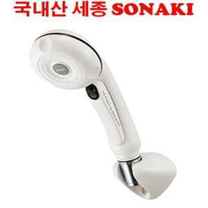 국내산 세종 버튼절수샤워헤드 백색 버튼샤워기 절수샤워기