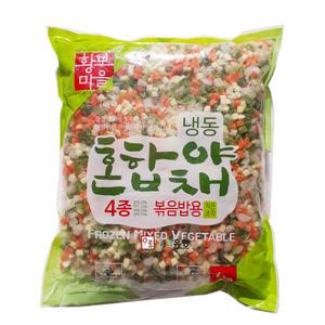 황보마을 냉동혼합야채4종(중국산) 볶음밥용 냉동야채 1kg