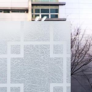 창문용 안개시트지 MESH-0041 한지격자 20M 롤 반투명 엠보글라스