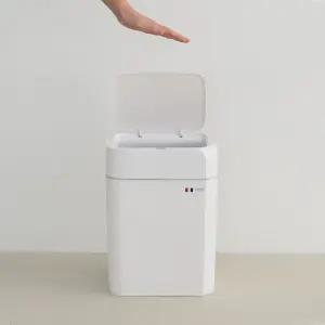 파리지앵 자동쓰레기통 모션 센서휴지통 10L 화이트