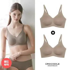 [크로커다일 언더웨어][크로커다일] 라이크라 쉘론 몰드부착 스트랩 감탄브라 2종 모카 CDWBR4O27_2