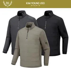 [김영주 골프]김영주스포츠 남성 패딩 기모 방풍 골프 티셔츠 MT6075
