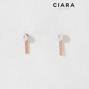 [하프클럽/]CIARA 14K GOLD Breno 진주포인트 스틱 심플 귀걸이