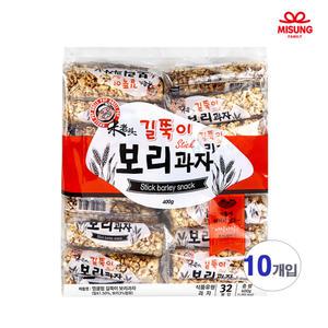 미성패밀리 엉클팝 길쭉이 보리과자 400g,10개 개별 포장