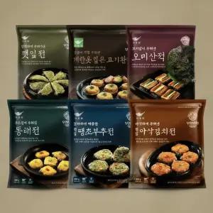 사옹원 모듬전 6종세트 김치전 땡초부추전 동태전 오미산적 깻잎전 계란옷고기완자 명절 제사
