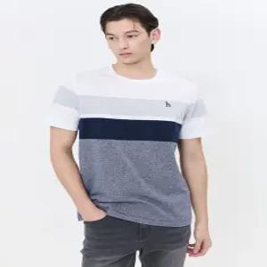 [24SS] WHTS4B803N2 클리어런스스테디셀러네이비 컬러블록 면 반