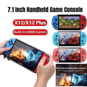 X7/X12/X12 Plus 레트로 핸드 게임 콘솔 4.3/5.1/7.1 인치 HD 스크린 휴대용 오디오 플레이어 Built-in1000
