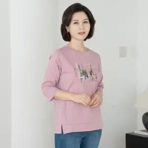 엄마옷 마담4060 포레스트슬릿티셔츠 엄마티셔츠 -ZTE2503088-