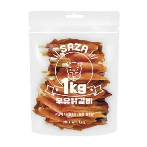 사자 대용량 강아지 간식 1kg 우유닭갈비