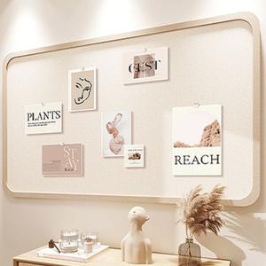 고품질 무타공 펠트보드 게시판 안내판 알림 전시 80x120cm 자료판 무타공 부착식 코르크보드 (WFHOFYT)