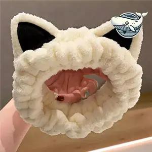 귀여운 고양이 헤어 밴드 세안용 머리띠-WFGZGTL
