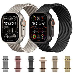 워치용 밀라노 루프 스트랩, 울트라 49mm, 10 46mm, 42mm, 마그네틱 교체 팔찌, 아이워치 9 8 7 6 SE 45mm, 41mm, 44mm, 40mm