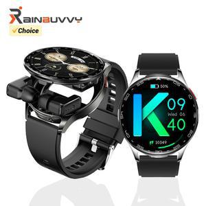 Rainbuvvy T97 TWS 스마트 시계 내장 이어버드 1 39인치 3 IN 1 무선 이어폰 Blutooth Call Smartwatch
