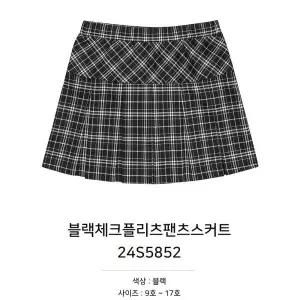 [소이]브랙체크플리츠팬츠스커트/24S5852_CC