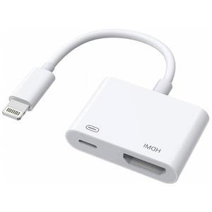 [미국배송] [APPLE MFI 인증] IPHONE 디지털 APPLE 케이블 커넥터 HDTV 14 어댑터 TV용 8 AV 화면 어댑터 모니터 XS 12 동기화 LIGHTNING-HDMI X 호환 11 1080P 프로젝터 IPAD XR 13 TO