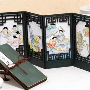 김홍도 민화 풍속화 색칠하기 미니 병풍만들기 노인미술 초등공예 놀이키트