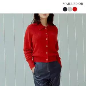 [홈쇼핑인기]마예도르 라쿤 울 블렌드 카라 버튼 가디건