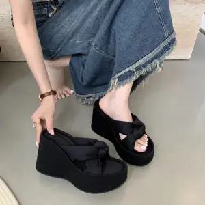 슬리퍼 러블리 베이직 여성 리본통굽슬리퍼