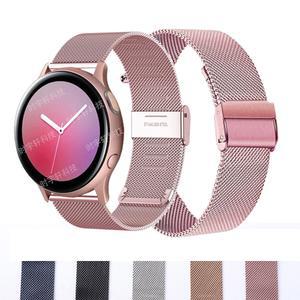 갤럭시 시계 SM R810 스트랩 기어 20MM 40MM 금속 스포츠 블랙 밴드 44MM 액티브 42MM CORREA