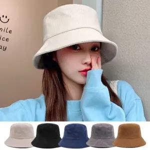 코듀로이 면 벙거지 ELM-074/데님/모자/썬캡/버킷/여자/햇빛차단/햇빛/가리개/여성/골프/등산/여름/버킷햇
