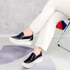 [제이시]제이시 키높이 슬립온 7cm 소가죽 여자운동화 K333