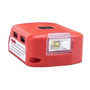 LED 조명 작업 램프 손전등 토치 어댑터, USB 휴대폰 충전기, 밀워키 18V 리튬 이온 배터리 M18 용 DC 12V