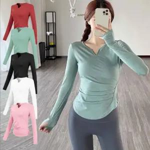 SIS-807 필라폴웨어 브이긴팔티요가복상의 긴팔요가복 긴팔티 필라테스웨어