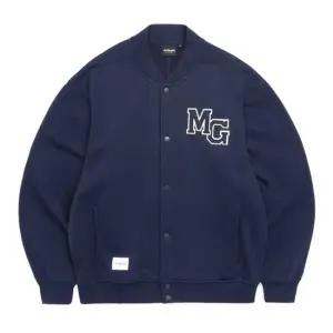 [마크곤잘레스] FELT APPLIQUE SWEAT VASITY JACKET - NAVY