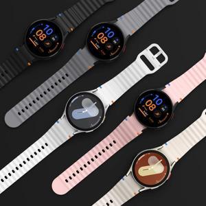삼성 갤럭시 워치용 공식 실리콘 스트랩, 갤럭시 워치 7, FE, 6, 5/4, 44mm, 40mm, 5 프로 웨이브 팔찌, 갤