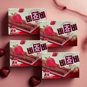 오리온 비쵸비 딸기 125g 4개 한정판