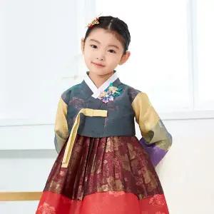 [보리보리/한예빔]한예빔 HB6023 홍화어진 여아한복 아동한복