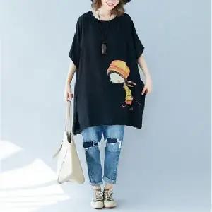 큰언니 여성용 빅사이즈 롱 티 BS02355