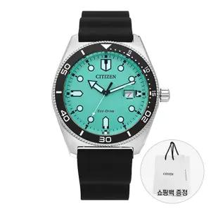 시티즌 남성 러버 손목 시계 에코드라이브 AW1760-14X